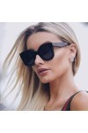 Lunettes de Soleil à Monture Ronde Femmes rétro Tendance Street Beat Classique Lunettes de Soleil en Plein air
