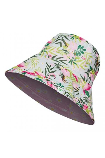 Dedoles Chapeau Femme Soleil Chapeau de Plage Flamant Tropical Doux Respirant Réversible