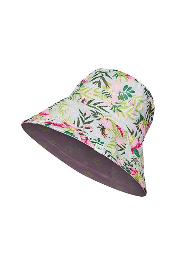 Dedoles Chapeau Femme Soleil Chapeau de Plage Flamant Tropical Doux Respirant Réversible