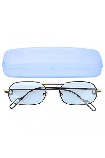 Lunettes de soleil classiques à monture en métal, lunettes ovales légères, lunettes de soleil de conduite vintage pour hommes