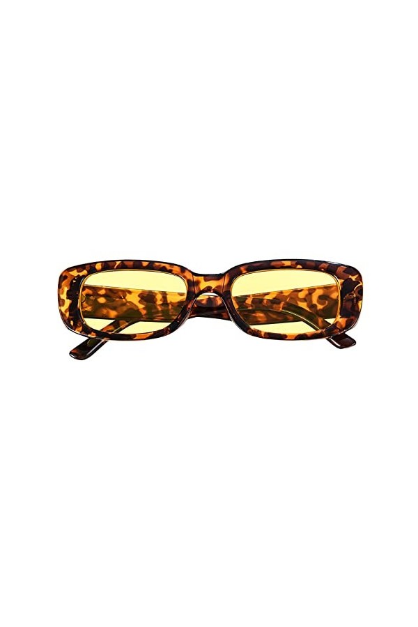 Long Keeper Lunettes de Soleil Rectangulaires Protection UV400 Lunettes de Conduite Rétro pour les Femmes