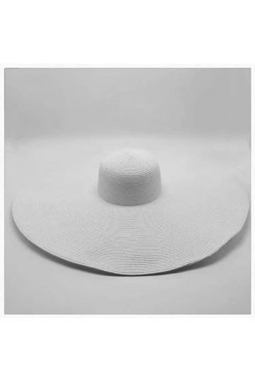 XKUN Chapeau Femme 90Cm 80Cm 70Cm Summer Grand Chapeau De Paille Au Bord De La Chapeau De Chapeaux Flexilleux Bord Soleil Cha
