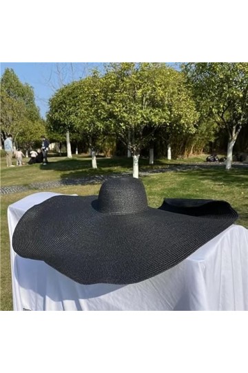 XKUN Chapeau Femme 90Cm 80Cm 70Cm Summer Grand Chapeau De Paille Au Bord De La Chapeau De Chapeaux Flexilleux Bord Soleil Cha