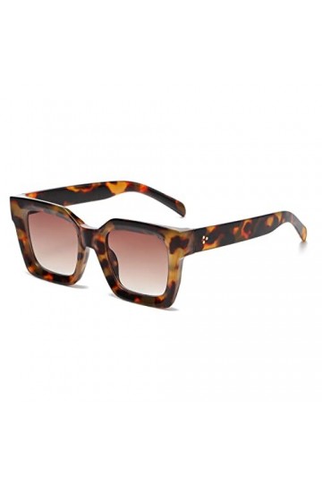 YAMEIZE Lunettes de Soleil Vintage Chunky épaisses et - Thick Rectangulaires pour Femmes Hommes Rétro Monture Carrée et épais