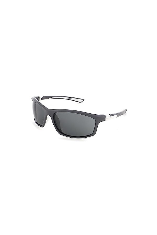 Basley Lunettes de Soleil Sportives Unisexes 8174-a-36, Gris, Taille Unique Homme