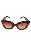 Lovelegis Lunettes de soleil grandes - léopard - vintage - chat - monture large - cat eye - Idée cadeau - Monture léopard len