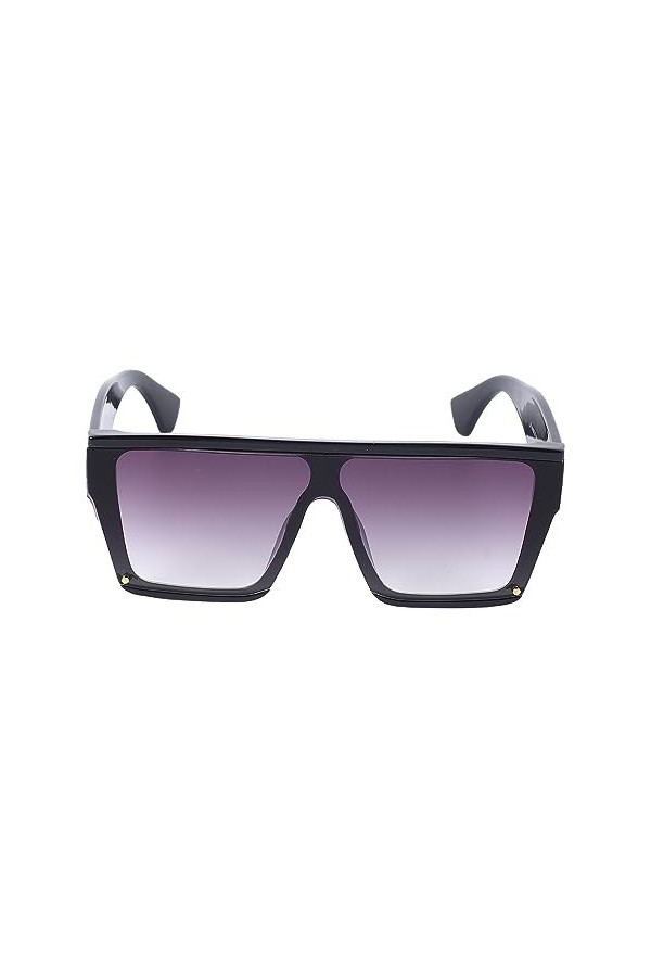 Changor Lunettes de Soleil Rétro à Monture Noire, Grande Taille, Légères, PC de Plage pour Femmes