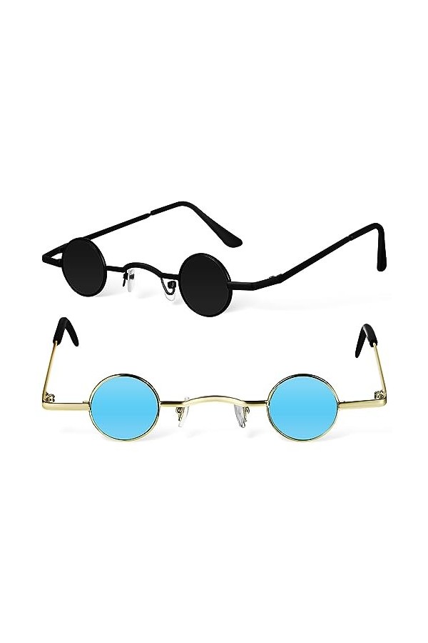 Kisangel 2 Pièces Lunettes Polarisées Pour Hommes Nuances De Nouveauté Lunettes De Soleil Vintage Pour Femmes Lunettes De Sol