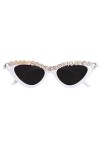 Ins Style Lunettes de soleil pour femme et fille, monture en forme dœil de chat, style Y2K, décorations dété tendance, lune