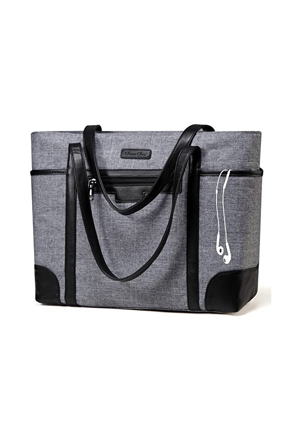 Sac Ordinateur Femme,ChaseChic Sac Cabas Femmes Imperméable Classique Enseignantes 15,6 pouces Ordinateur Sacs De Travail Pou