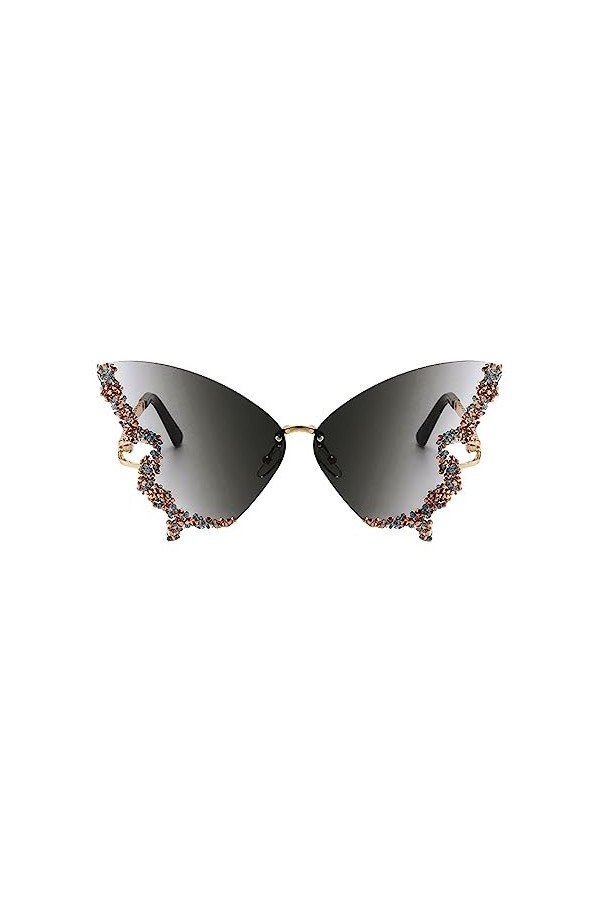 2023 Lunettes de soleil strass femmes minces lunettes de soleil modèles soleil et lunettes de vue Rhr844, bleu ciel, A