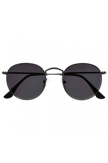 OPULIZE Sol Classique des années 60 Rétro Rond Bronze À Canon Mat Pointes Noirs Hommes Femmes Lecteurs Soleil Lunettes De Lec