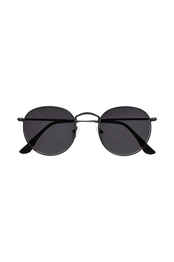 OPULIZE Sol Classique des années 60 Rétro Rond Bronze À Canon Mat Pointes Noirs Hommes Femmes Lecteurs Soleil Lunettes De Lec