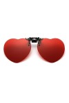 YAMEIZE Funky Cœur Polarisé Clip-on&nbsp;Love Heart - Lunettes de Soleil pour Femmes et Hommes Lunettes Funny en Forme de Cœur Fli