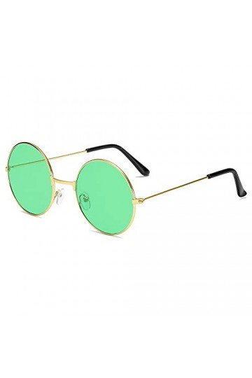 Cadre en Métal Rétro Rond Mode Hippie Lunettes De Soleil Cyclisme Lunettes De Soleil pour Femmes Hommes Disco Fête Lunettes é