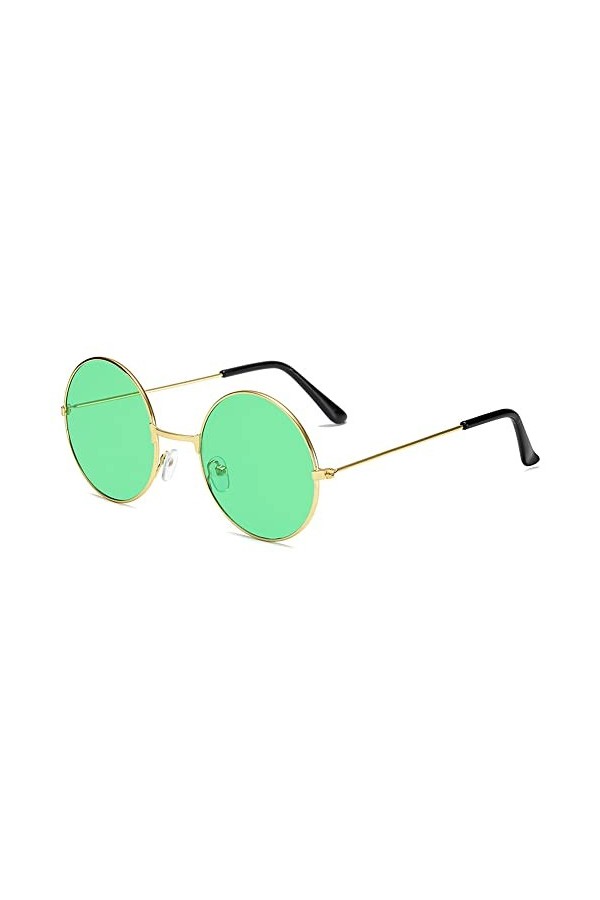 Cadre en Métal Rétro Rond Mode Hippie Lunettes De Soleil Cyclisme Lunettes De Soleil pour Femmes Hommes Disco Fête Lunettes é