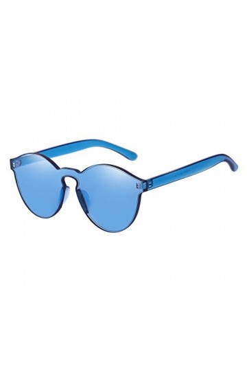 2023 Nouveau Verres sans Monture Bleu Lunettes De Soleil Femme Transparent en Plastique Lunettes Style Lunettes De Soleil Fem
