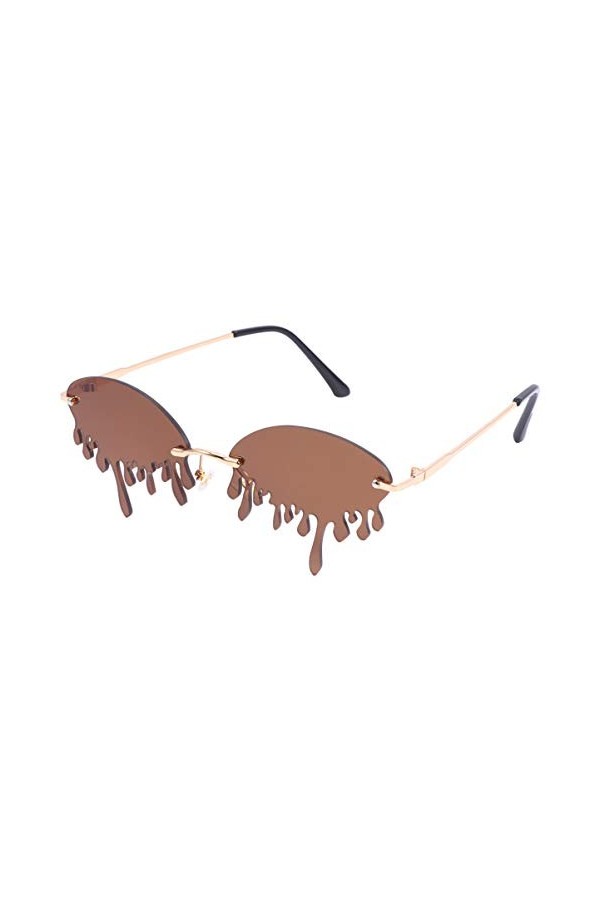 VALICLUD 1 Pc Filles Fête Yeux Lunettes Larme Lunettes De Soleil Verres Teintés Lunettes De Soleil Sans Monture En Métal Lune