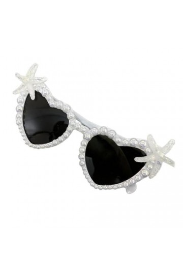 Lunettes de soleil vintage en perles pour femme - Cadeau pour enterrement de vie de jeune fille - Pour activités de plein air