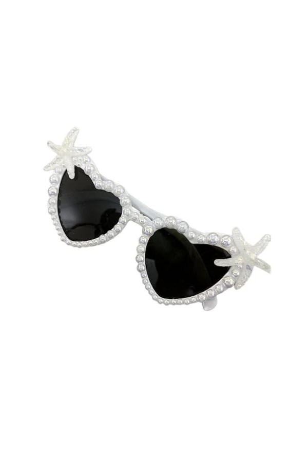 Lunettes de soleil vintage en perles pour femme - Cadeau pour enterrement de vie de jeune fille - Pour activités de plein air