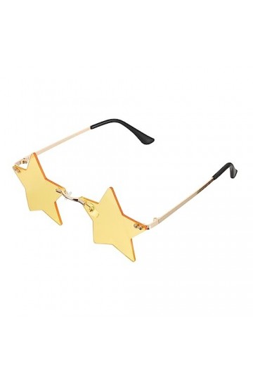 ABOOFAN Lunettes De Soleil Drôles Pour Femmes Lunettes De Soleil Sans Monture Lunettes De Soleil Étoiles Lunettes Étoiles Lun