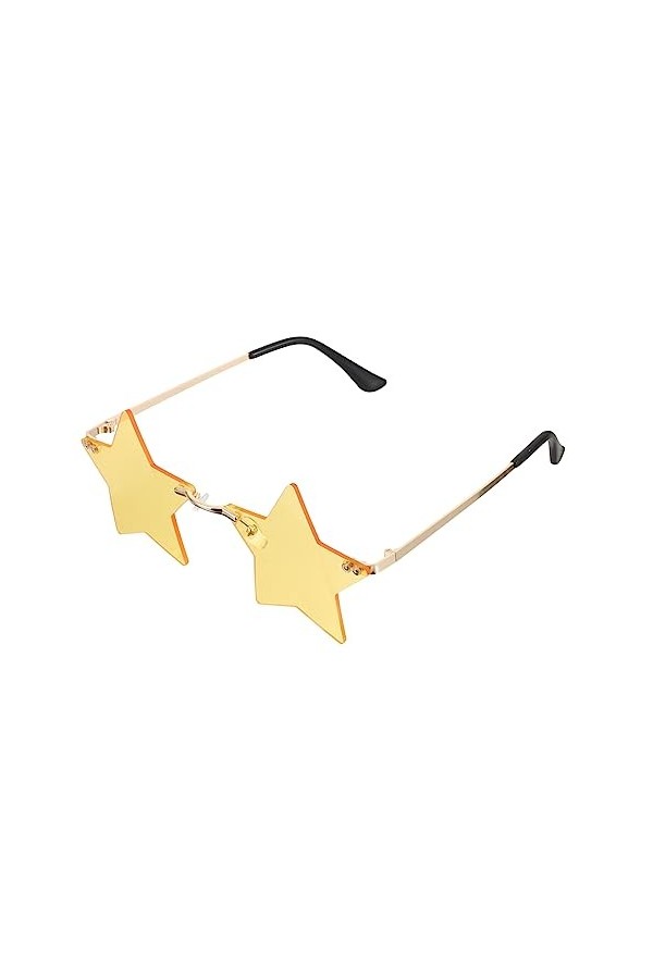 ABOOFAN Lunettes De Soleil Drôles Pour Femmes Lunettes De Soleil Sans Monture Lunettes De Soleil Étoiles Lunettes Étoiles Lun