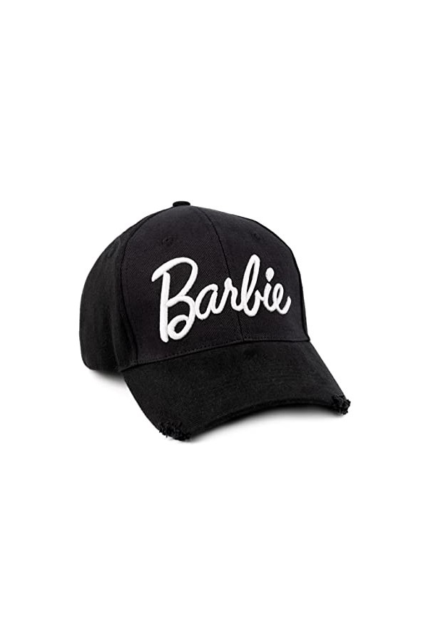 Barbie Cap Adults Adolescents Femmes Broidered Logo Black Hat One Size Taille Unique