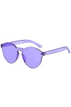 Lunettes De Soleil épaisses sans Monture Femmes Océan Couleur Lentille Lunettes De Soleil Femme Sexy Dame Nuances Transparent