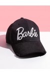 Barbie Cap Adults Adolescents Femmes Broidered Logo Black Hat One Size Taille Unique