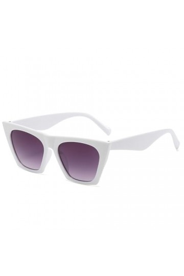Lunettes De Soleil œil De Chat pour Femmes, Nouvelle Mode, Tendance, Nuances Marron, Uv400, 2023 Color:Blanc 