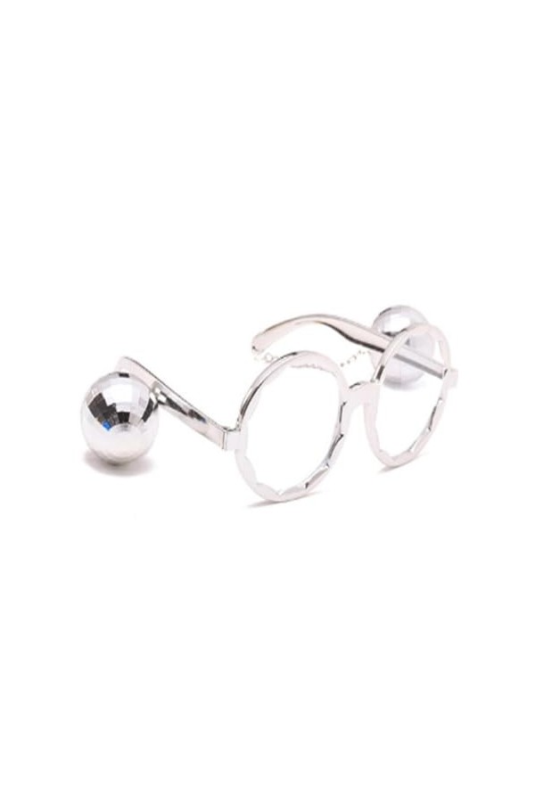 oueyfer Lunettes de soleil rondes en forme de boule à la mode pendentif surdimensionné lunettes pour hommes et femmes drôles 