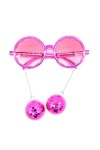 oueyfer Lunettes de soleil rondes en forme de boule à la mode pendentif surdimensionné lunettes pour hommes et femmes drôles 