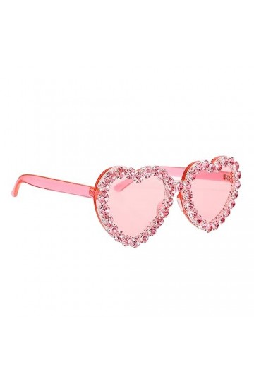 OATIPHO 1 Pc Lunettes De Soleil Lunettes Plage Des Lunettes De Soleil Lunettes Coeur Rose Lunettes De Soleil Ornées De Bijoux