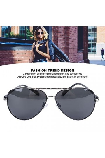 FOLOSAFENAR Lunettes De Soleil Tendance Lunettes De Soleil Grises Noires Filtres Forte Lumière du Soleil Résistant Aux UV Lun
