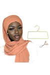 Hijab à enfiler, voile pour femme musulman et 1 cintre + 1 épingle couleur aléatoire Beige 