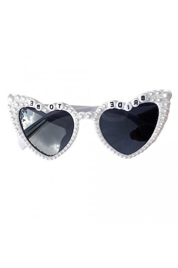 Lunettes de soleil pour femme avec perles pour enterrement de vie de jeune fille, cadeau pour fiançailles, fête, accessoires 