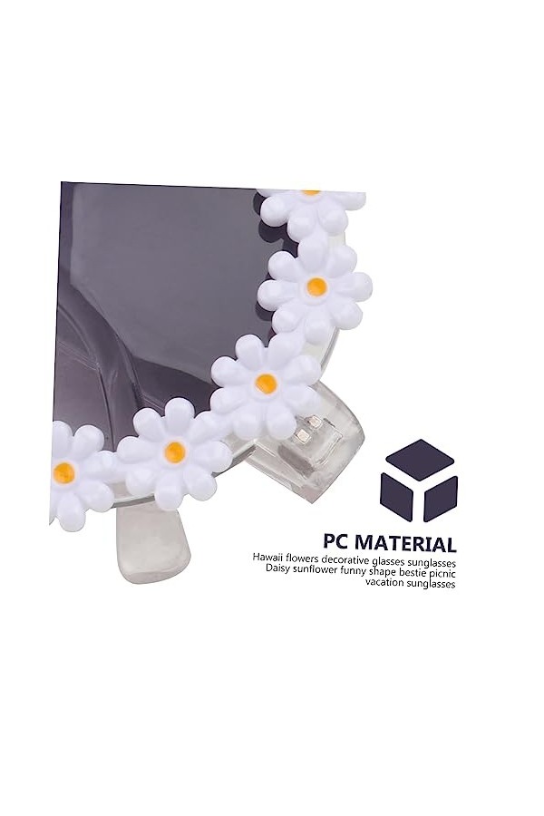 ibasenice 1 Paire De Lunettes Décorées De Fleurs Cadeaux DExtérieur Enfants Lunettes De Soleil Polarisées Cadeau Pour Femmes
