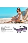 Shipenophy Lunettes de Soleil dextérieur, Lunettes de Soleil de Plage Carrées Confortables pour Femmes