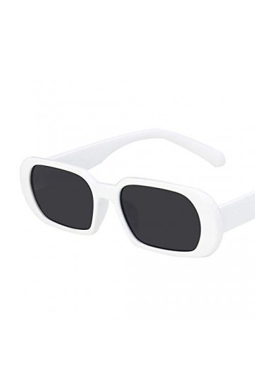 SHANGYUN Mode Femme Petit Cadre Lunettes de Soleil Femmes lentille Lunettes de Soleil Dames Nuances UV400 C11 Blanc Noir