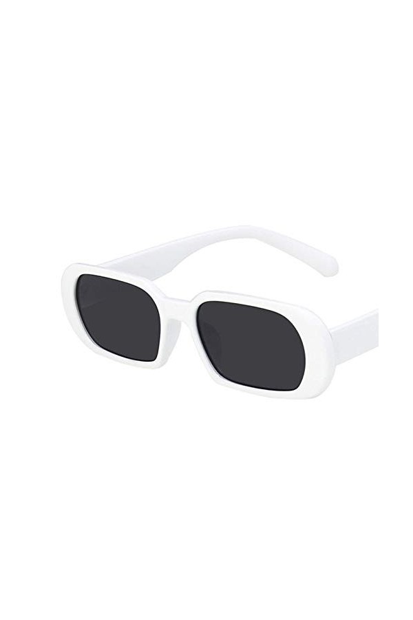 SHANGYUN Mode Femme Petit Cadre Lunettes de Soleil Femmes lentille Lunettes de Soleil Dames Nuances UV400 C11 Blanc Noir