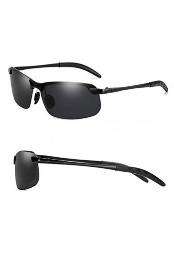 Dorjuli Y2K Punk Lunettes de soleil polarisées rétro pour fête - Lunettes de soleil sans monture - Lunettes de soleil UV dét