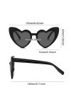 MIVAIUN 4 Paires Lunette Coeur Vintage, Vintage Lunettes Oeil de Chat, Lunettes de Soleil Homme, Lunettes de Fête, Accessoire