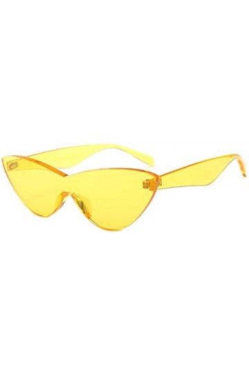 J&L Glasses Retro Lunette de LUNETTES DE SOLEIL Vue Femme Homme Unisexe, Vintage Lunettes, Lentille Coloré Yellow 