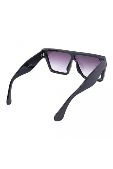 Lunettes de Soleil à Grande Monture Lunettes de Soleil Rétro Port Confortable Rectangle PC Violet Gris Dégradé Lunettes de So