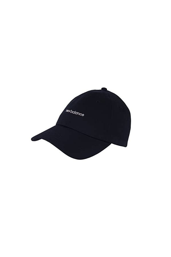 New Balance Casquette NB Linear Logo pour homme et femme, noir, taille unique