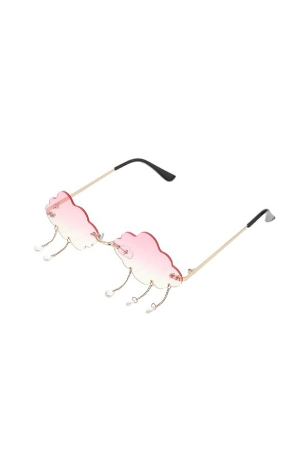 NOLITOY Lunettes De Soleil Rétro Sans Monture Lunettes Nuage Avec Gouttes De Pluie Lunettes Vintage Des Années 20 Cotillons D
