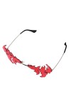 TOYANDONA 1 PC Poisson Rouge Lunettes Drôles Cadeaux Vintage Lunettes De Mode Pour Femmes Lunettes De Soleil Flamme Costume P