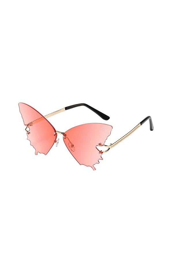 Gav779 Lunettes de soleil papillon avec strass Lunettes de soleil pour femme, b, taille unique