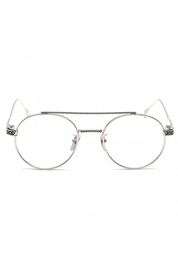 Huicai Hommes femmes Ronde Lunettes de Soleil Métal Cadre Mince Léger Miroir Lentille UV400