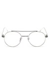 Huicai Hommes femmes Ronde Lunettes de Soleil Métal Cadre Mince Léger Miroir Lentille UV400